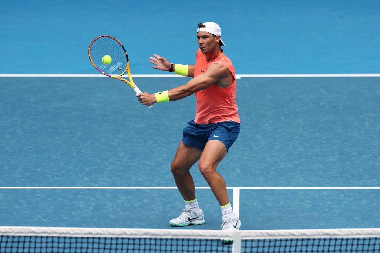 Rafael Nadal is among the big names in action on day one of the Australian Open on Monday.