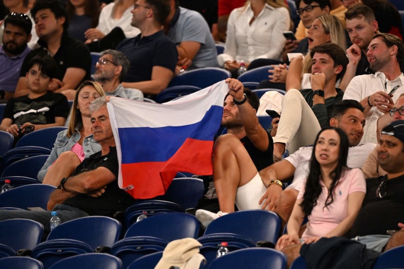 Russian and Belarusian flags are now prohibited at Melbourne Park.