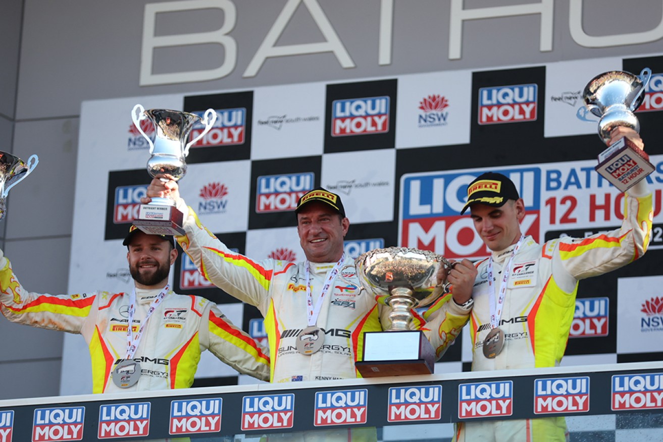 Kenny Habul, Jules Gounon and Lucas Stolz have won a thrilling Bathurst 12 Hour.