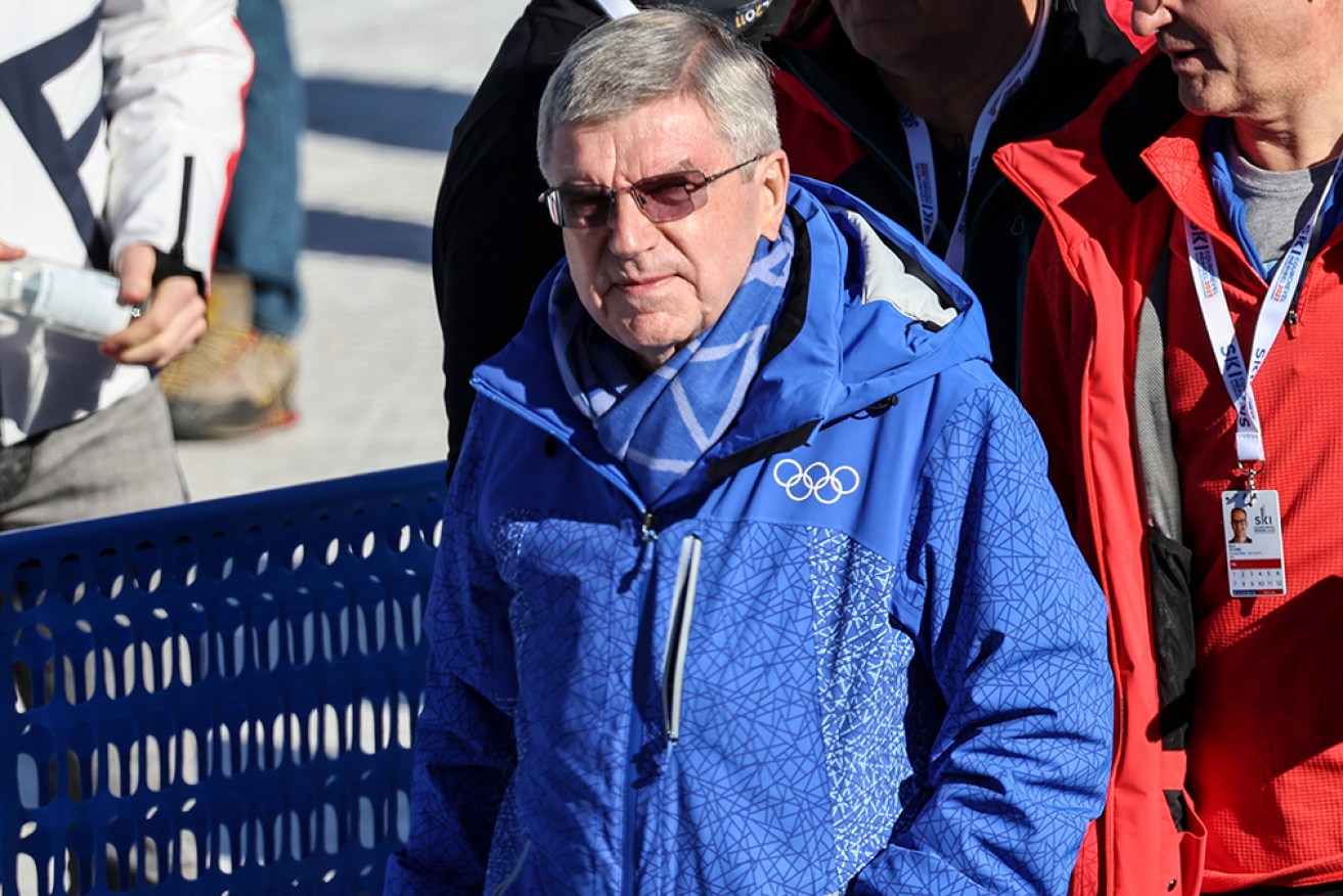 Thomas Bach, in Courchevel, defended the IOC over its stance on Russians competing at Paris 2024.