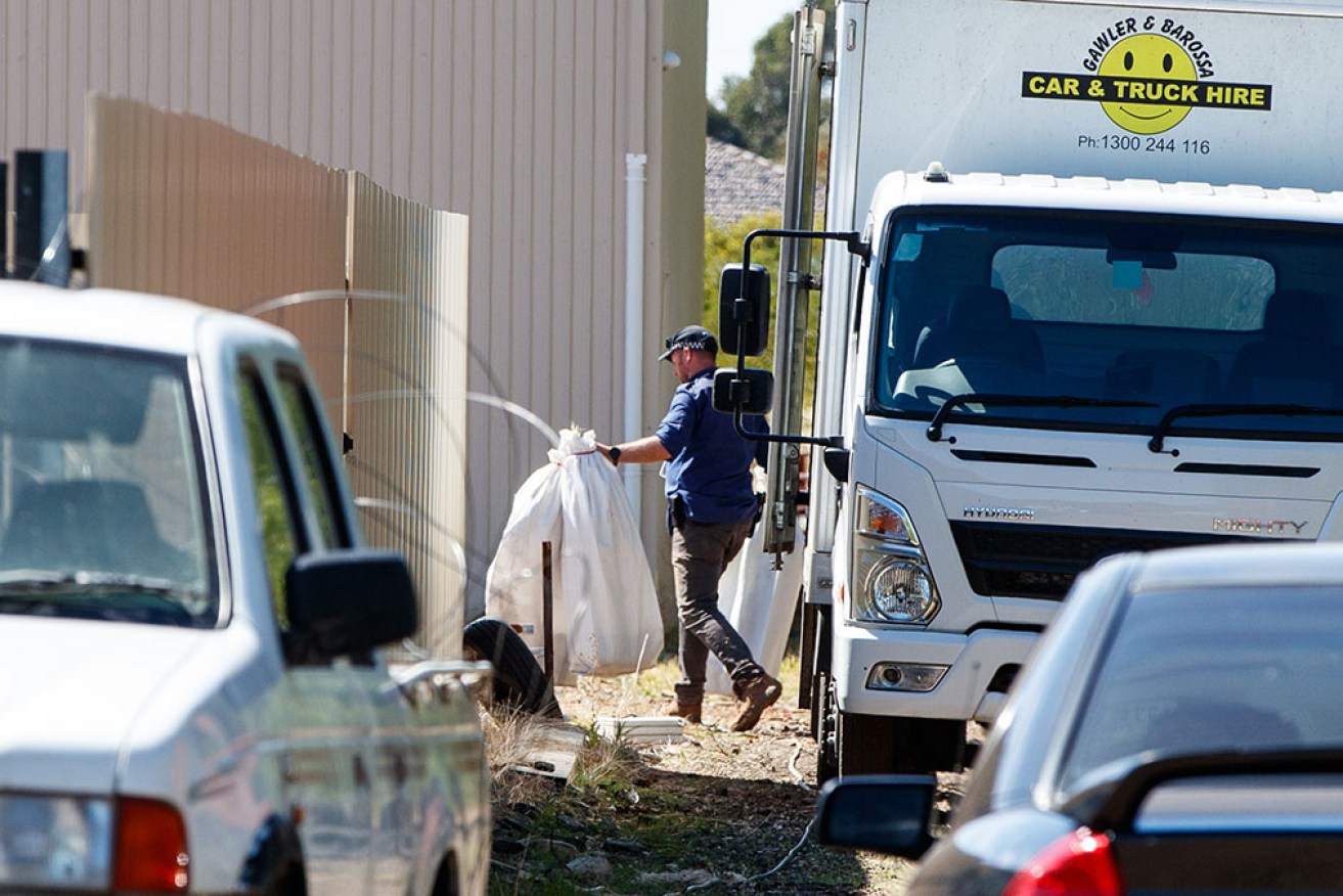 Police say they received a tip-off there could be a body on a property at Kudla, near Adelaide. <i>Photo: AAP</i>