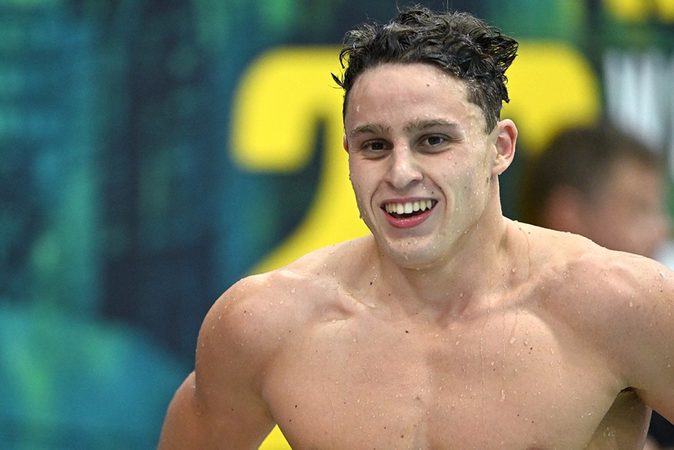 Kai Taylor was all smiles after winning the men's 200m freestyle at the world championship trials.