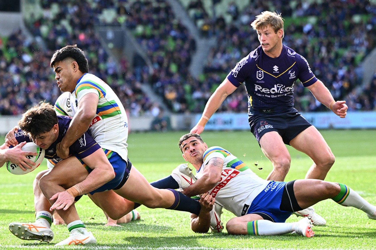 Melbourne has dealt a setback to Canberra's NRL top-four prospects with a 48-2 win at AAMI Park. 