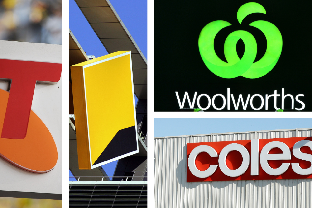 Telstra, Coles, CommBank and Woolworths certainly aren't struggling when it comes to profits. 