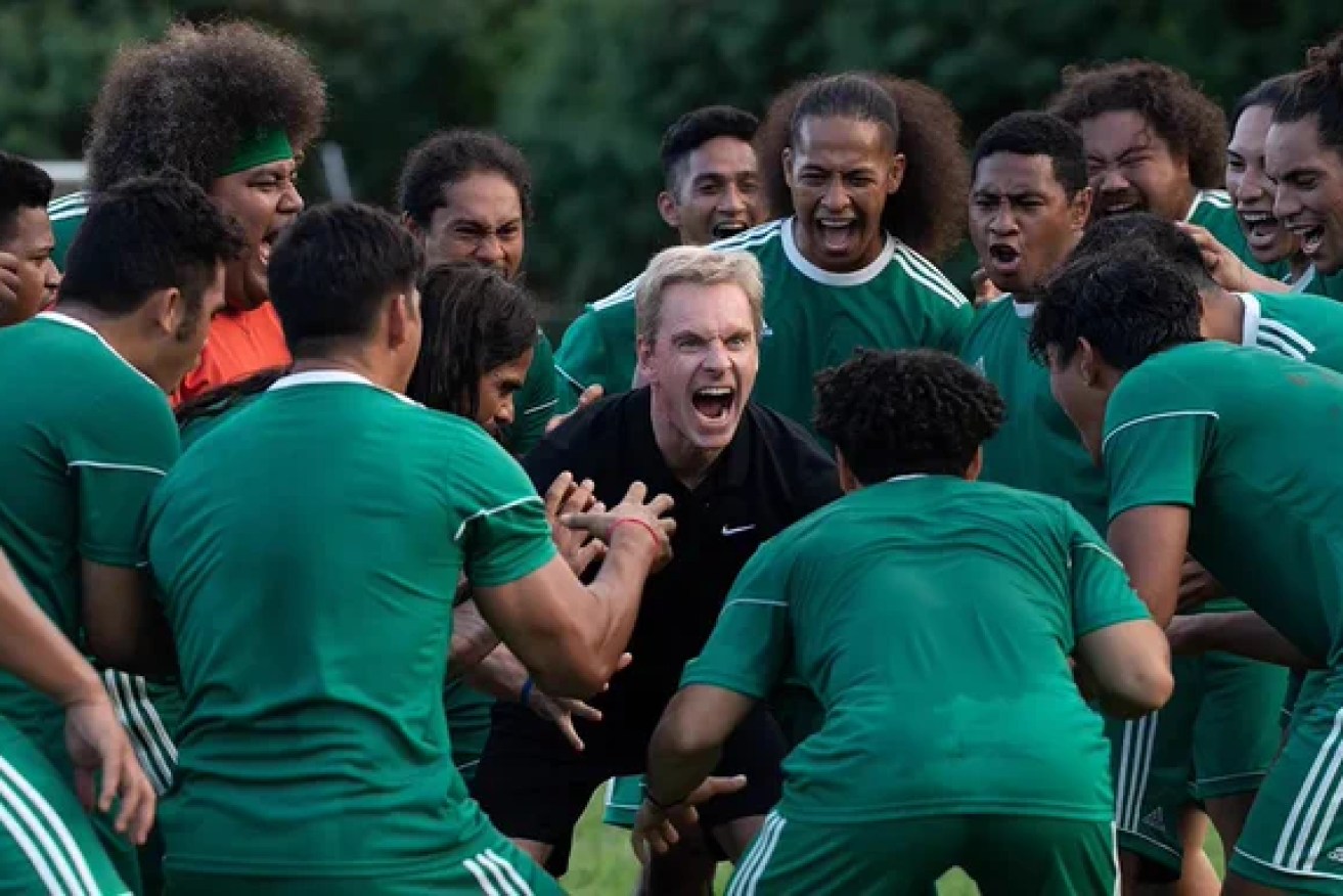 Michael Fassbender plays American Samoa's coach, ‘a hothead with an alcohol problem and an emotional backstory’ in <i>Next Goal Wins</i>.