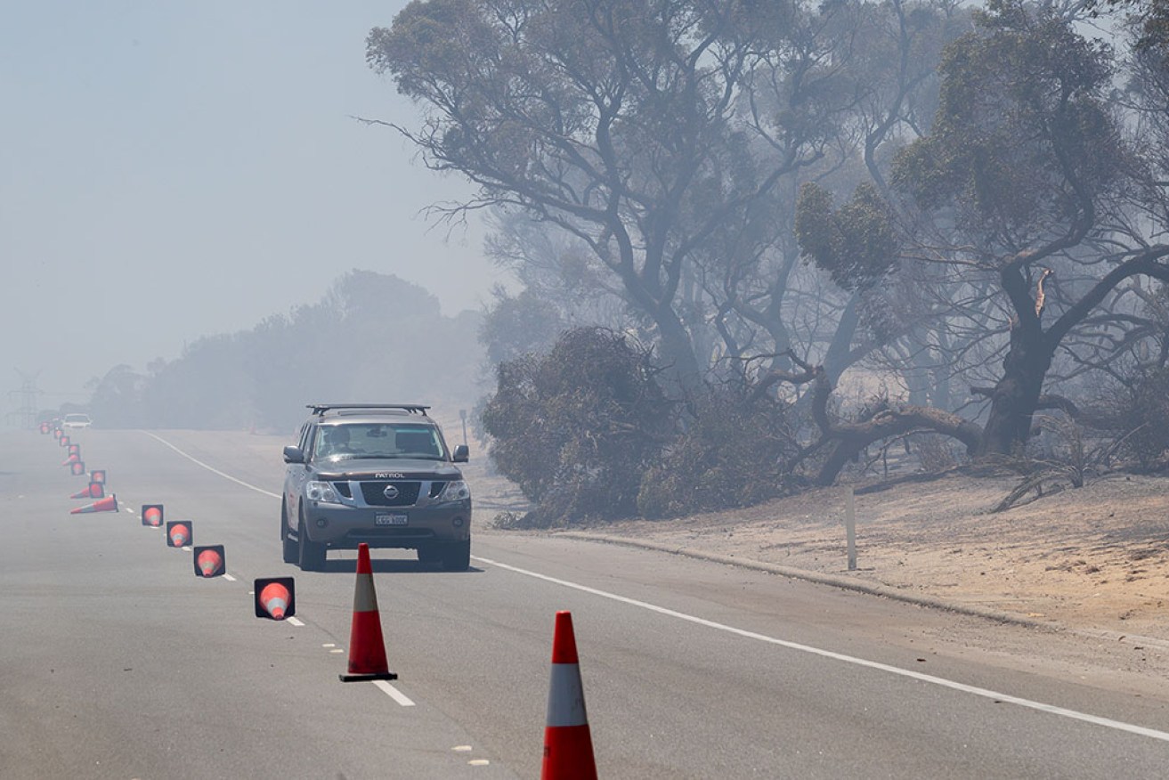 Residents in a town south-east of Perth have been told to leave as a bushfire burns out of control. 