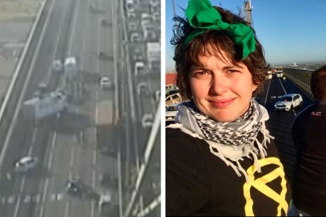 Three charged after protest chaos on busy city bridge