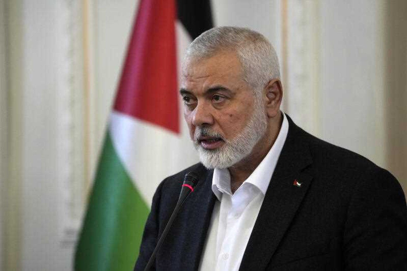 Hamas media reports say Ismail Haniyeh's three children and four grandchildren have been killed.