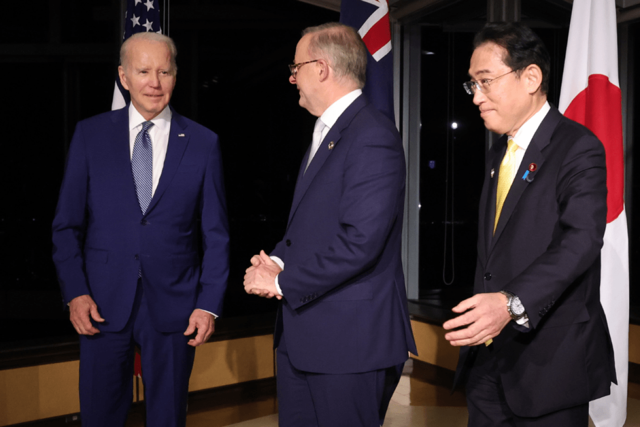 The leaders of the US, Australia and Japan are building on their relationship with a new pact.