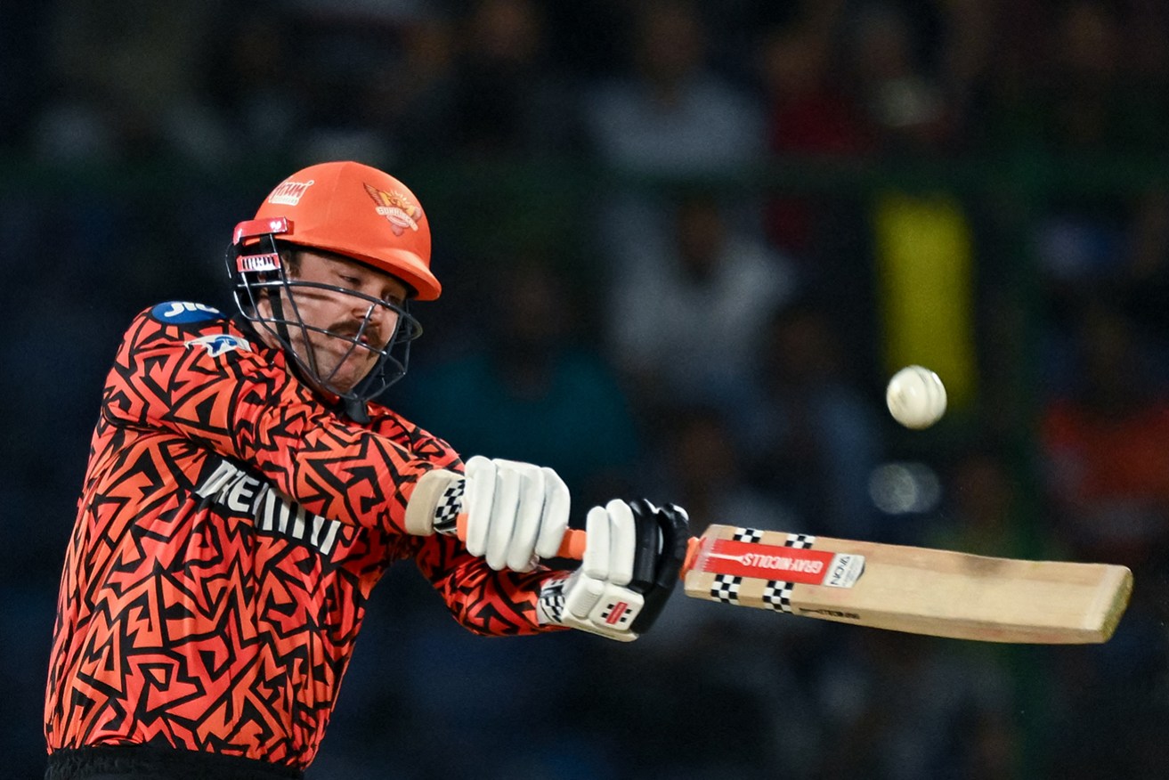 Sunrisers Hyderabad’s Travis Head smashed his way to 50 off just three overs in the IPL in New Delhi. 