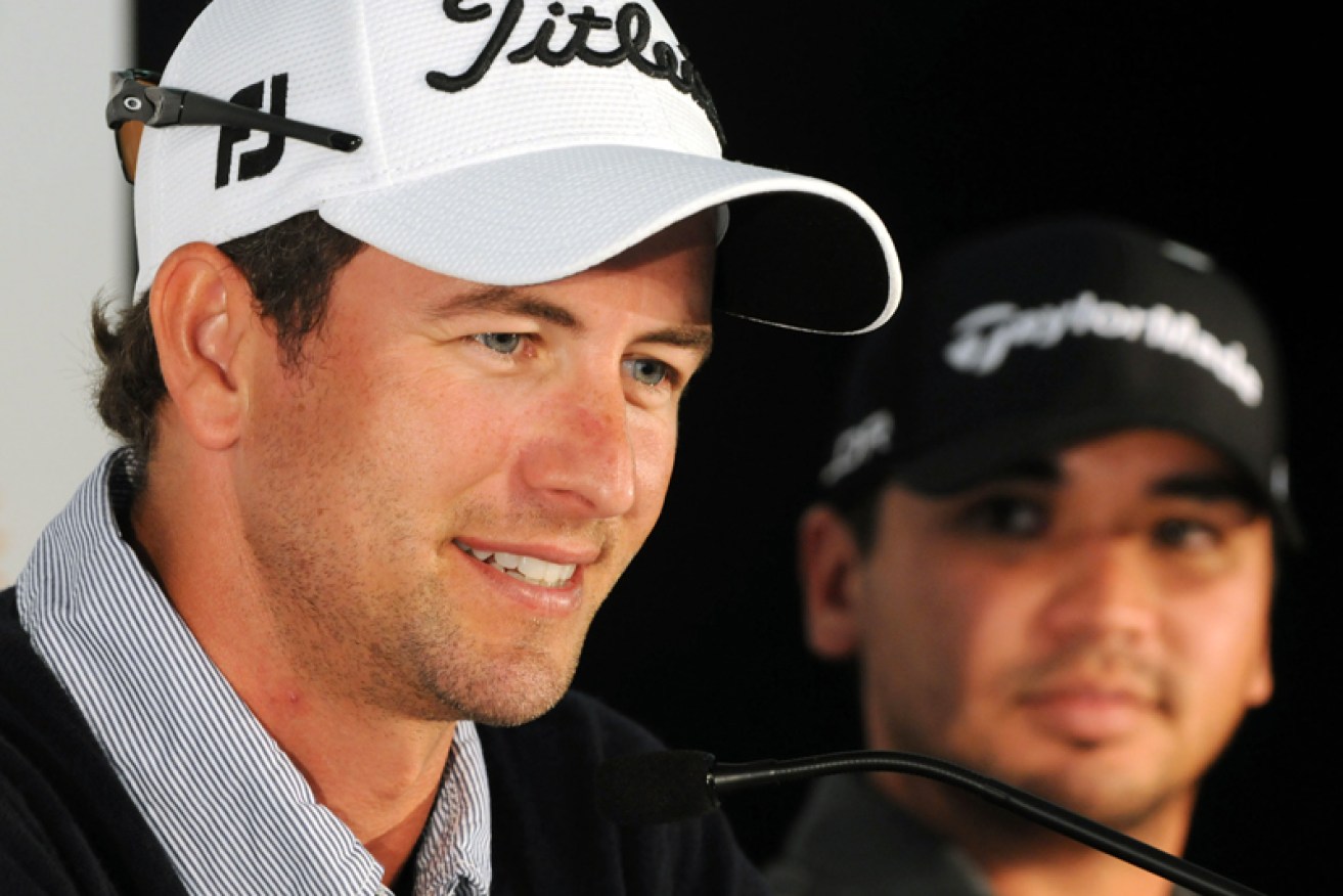 Adam Scott (L) and Jason Day are aiming to become just the fifth Aussie duo to win golf's World Cup.