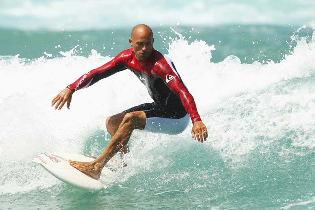 Big wave surfer Russell Bierke's life was saved by surfing legend Kelly Slater.