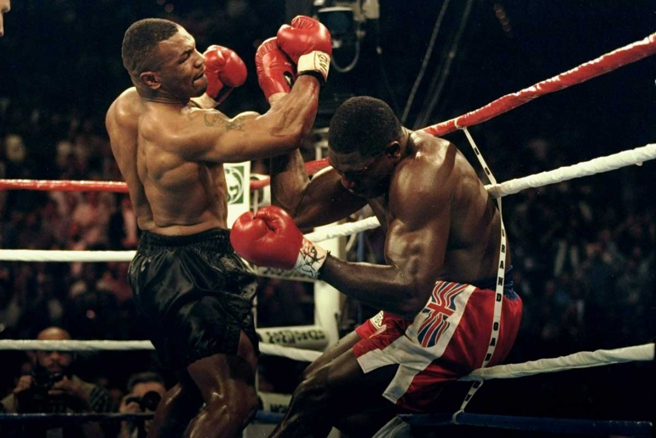 Glory days ... Mike Tyson in action.