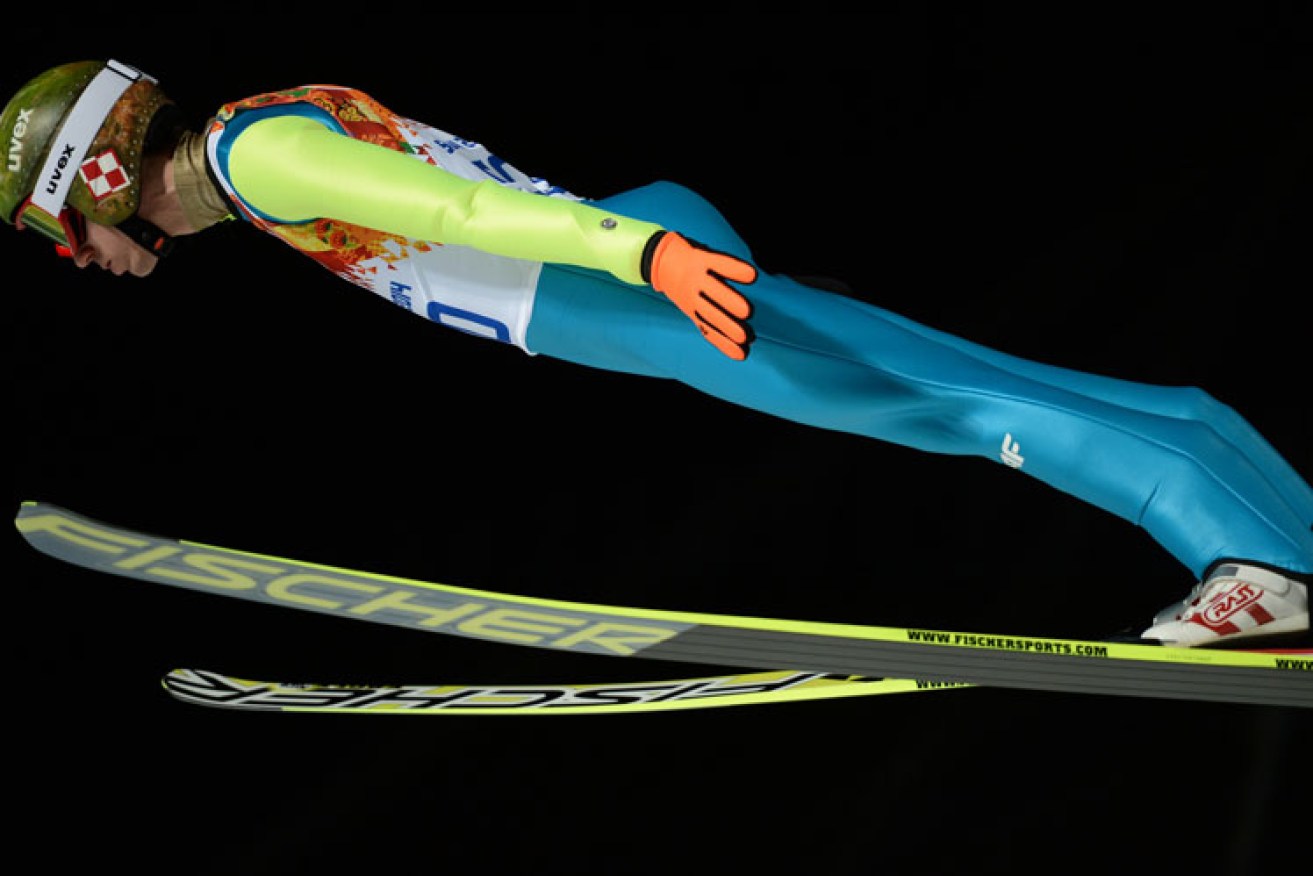 Poland's Kamil Stoch gets airborne. Picture: Getty