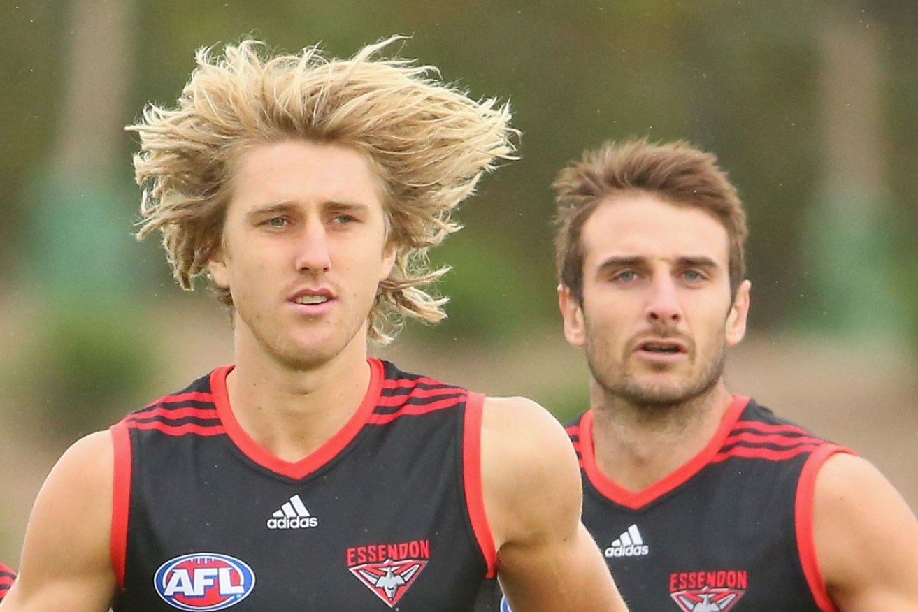 Dyson Heppell and Jobe Watson are back in training.
