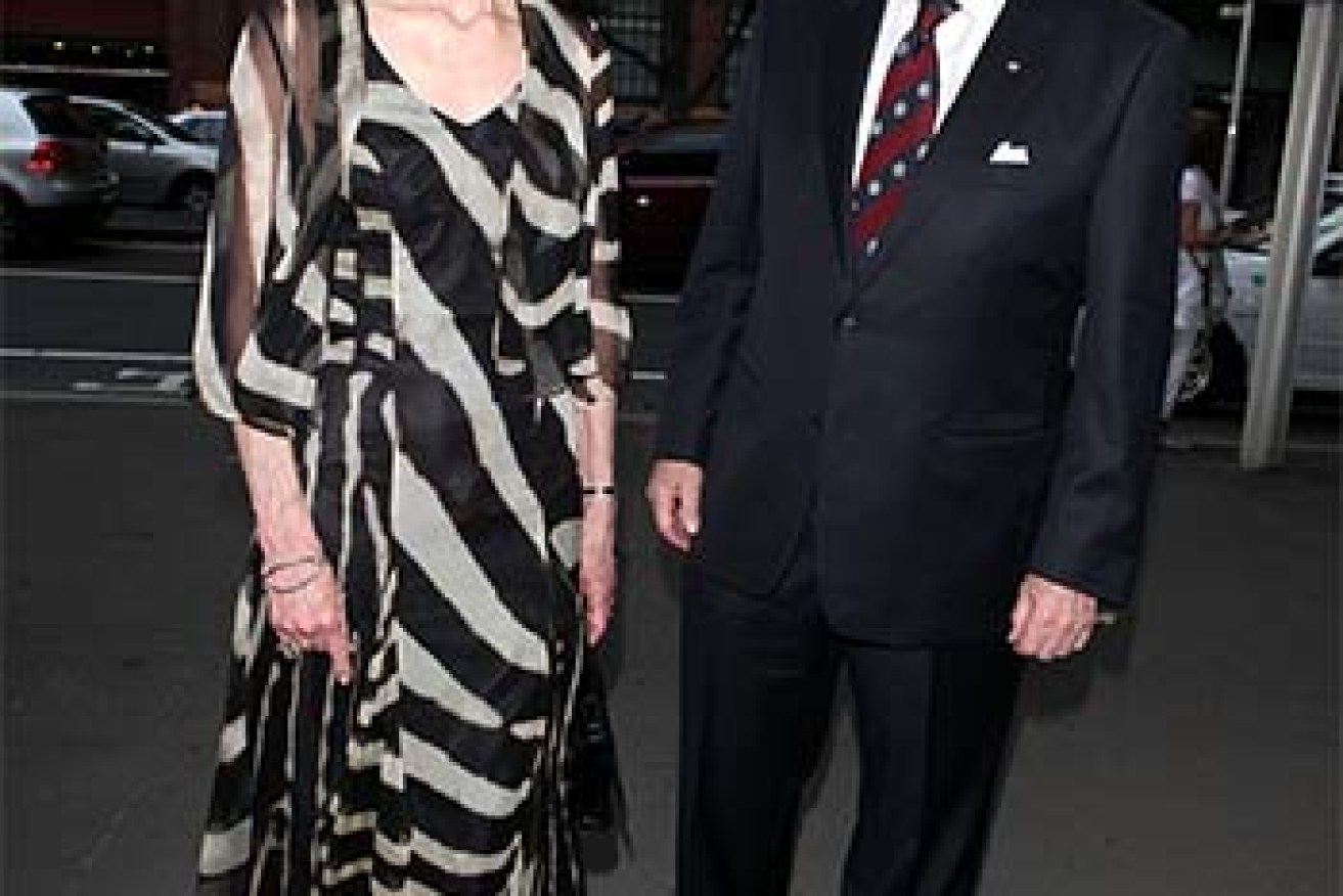 With her husband, Michael Bruce, at the premiere of the Sydney Theatre Co.'s Uncle Vanya in 2010. Photo: Getty