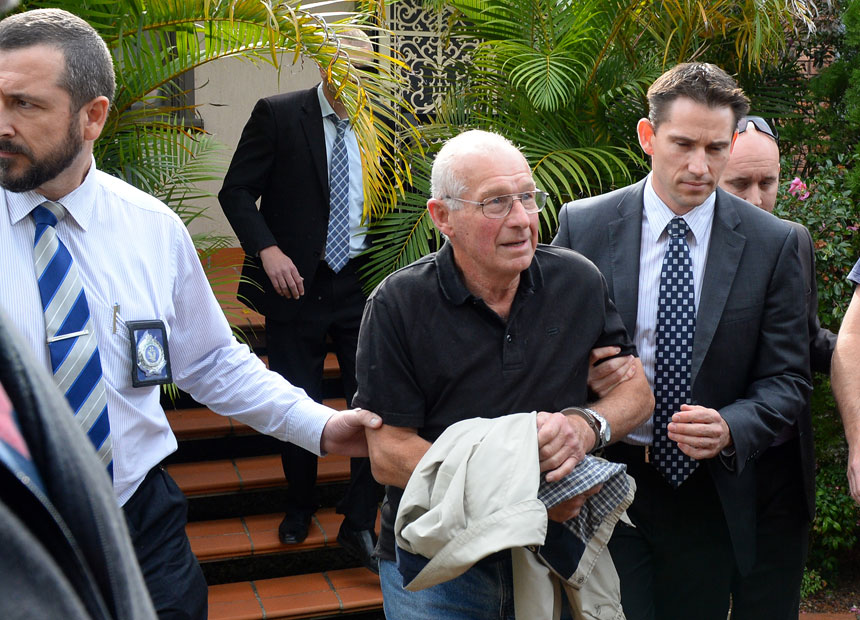 Rogerson faced a wall of cameras outside his home.