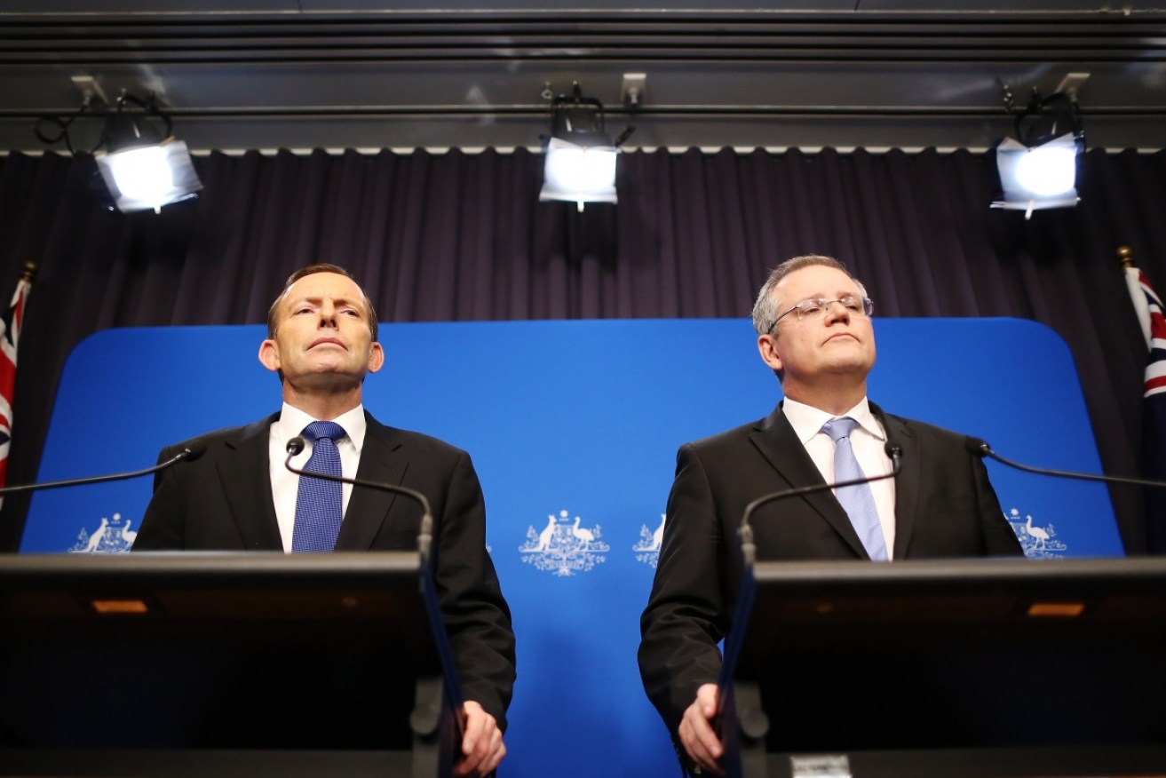 That was then: Tony Abbott (L) and Scott Morrison.