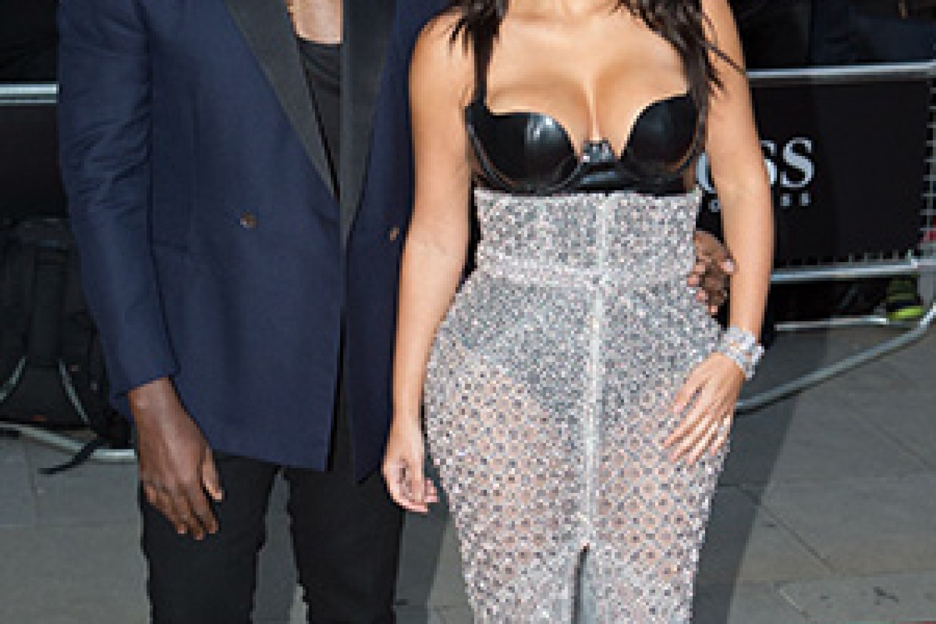 Kimye: West and his wife, reality TV star Kim Kardashian, at the GQ Awards this month. Photo: AAP