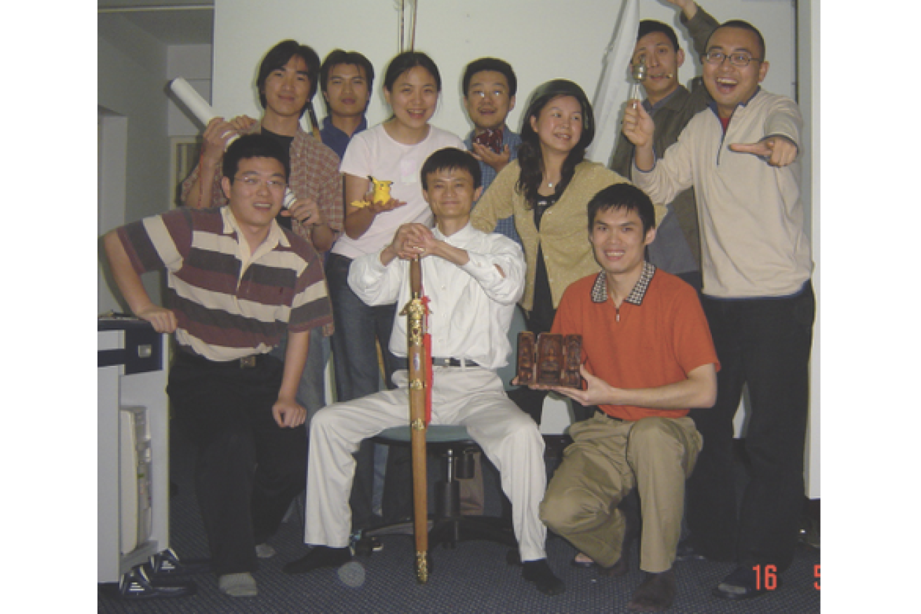 Jack Ma and team shortly after launching the Taobao marketplace in 2003. Source: Supplied.