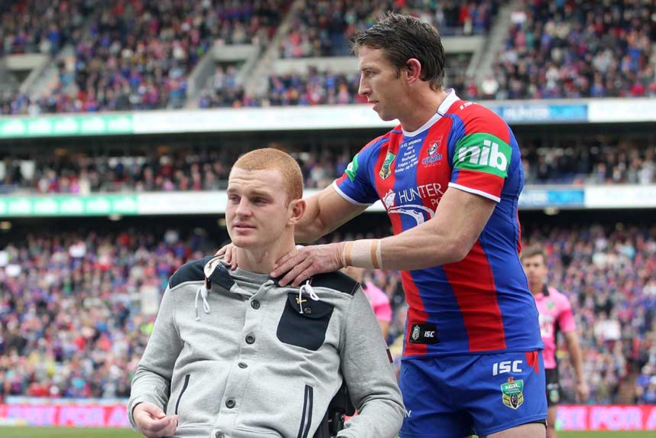 Alex McKinnon is employed by the NRL-owned Newcastle Knights in a recruitment role.