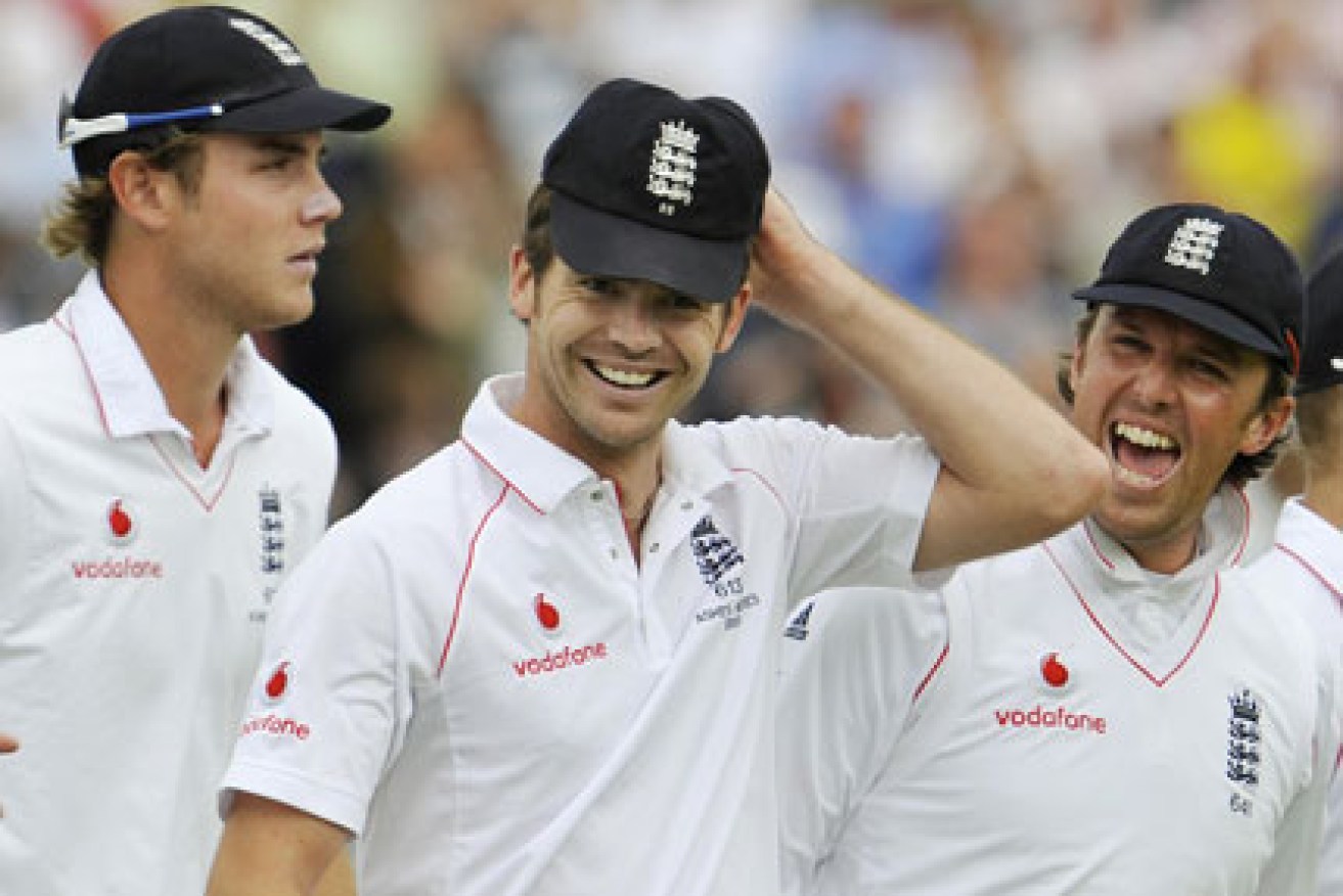 Broad, Swann and Anderson: whingers. Photo: Getty