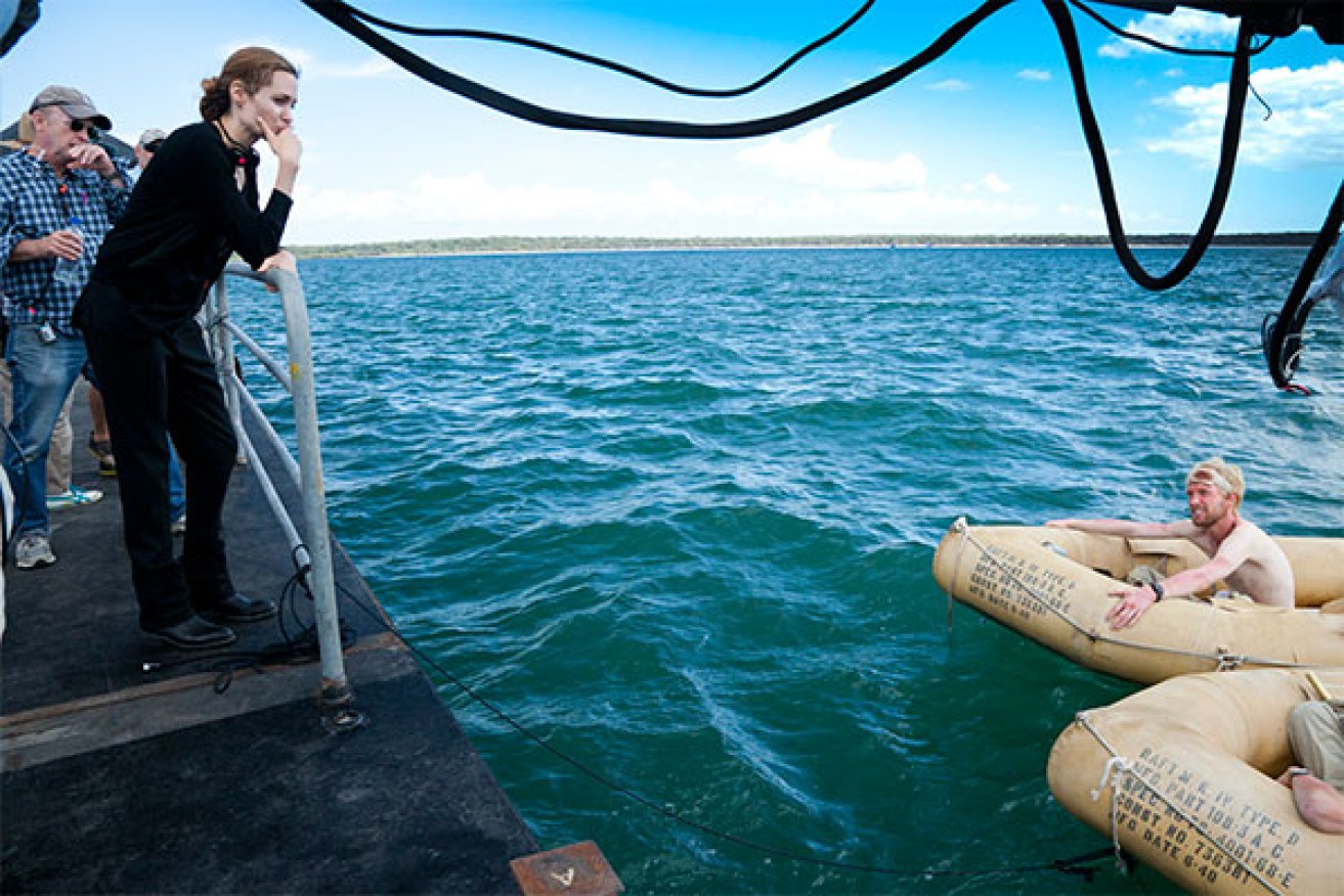 Angelina Jolie filming Unbroken in Moreton Bay, Queensland in November, 2013. Photo: AAP