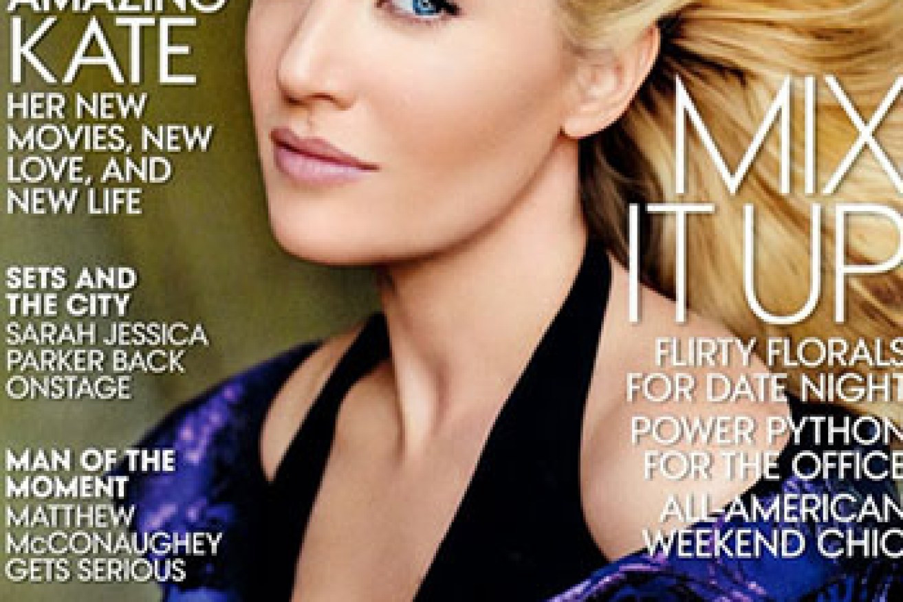 Kate Winslet's 2013 Vogue Cover was criticised for the heavily Photoshopped images. Photo: Vogue