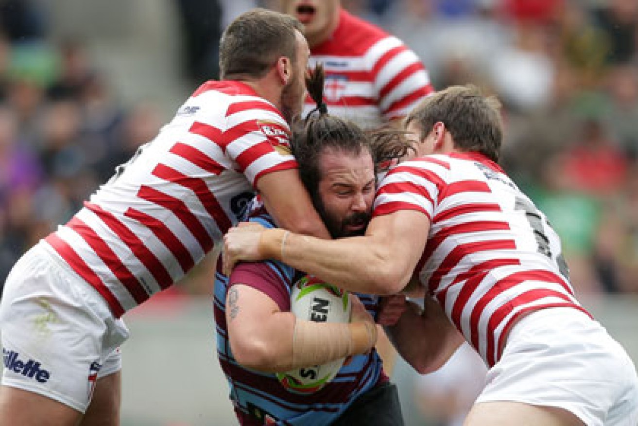 Aaron Woods was impressive, but could have done with some help. Photo: Getty