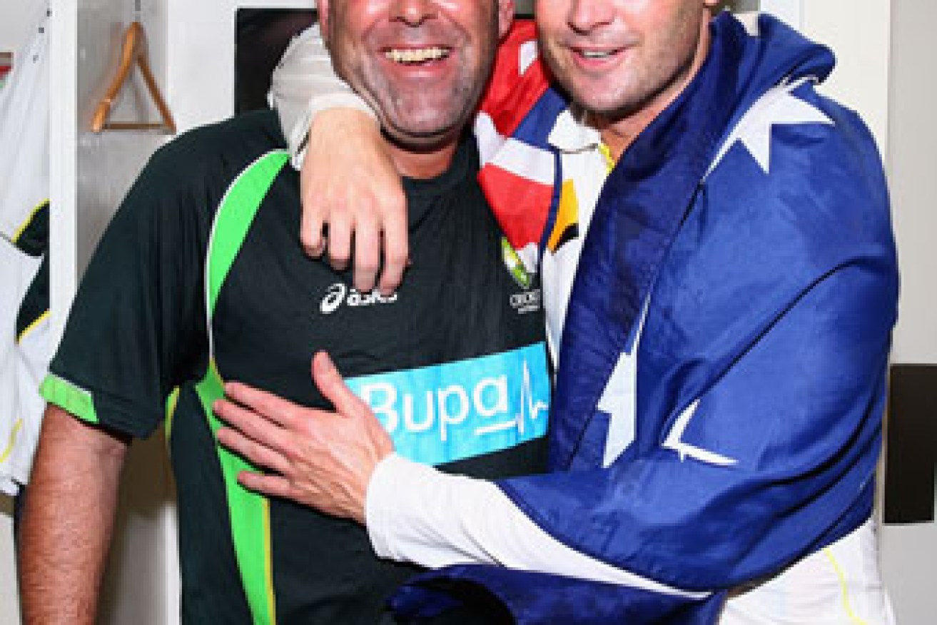 Lehmann and Clarke in more united times. Photo: Getty