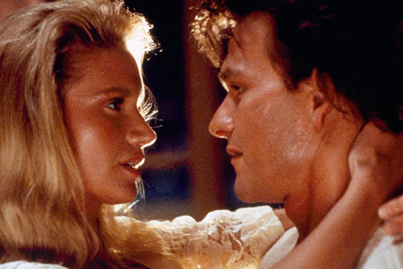 Kelly Lynch and Patrick Swayze in Roadhouse. Photo: AAP