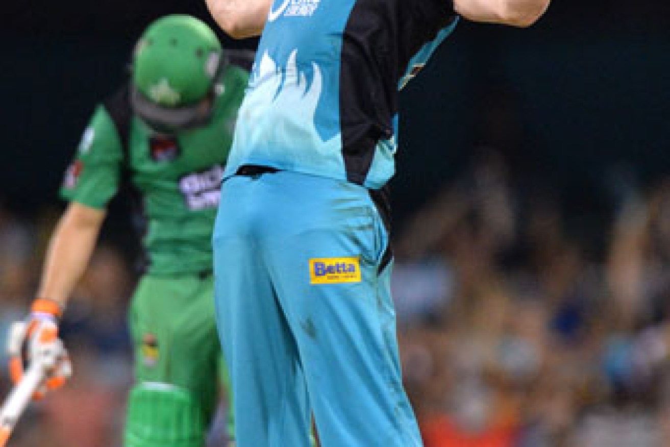 Andrew 'Freddie' Flintoff was influential with bat and ball for Brisbane Heat. Photo: Getty