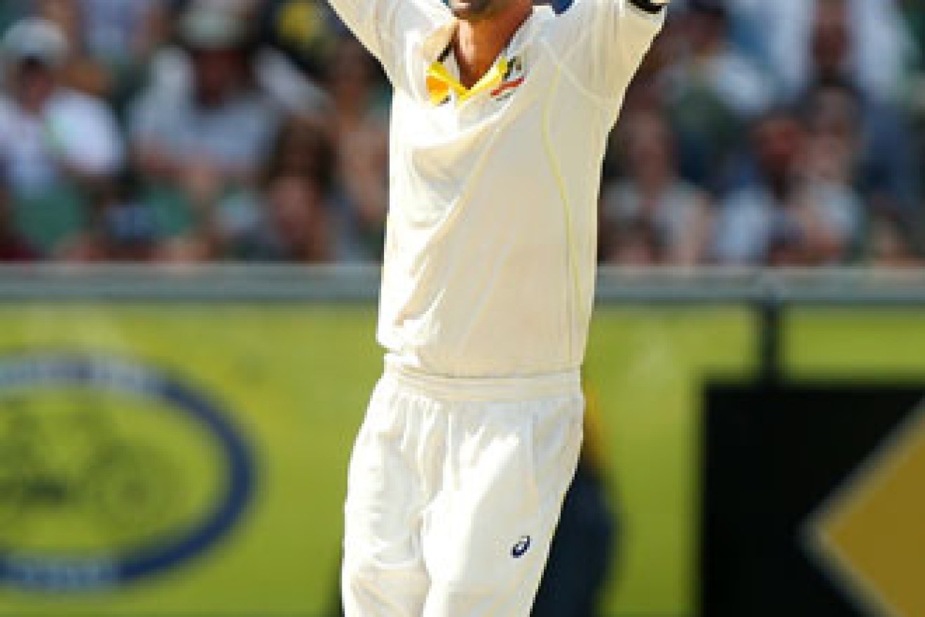 Nathan Lyon grabbed a couple of late wickets. Photo: Getty