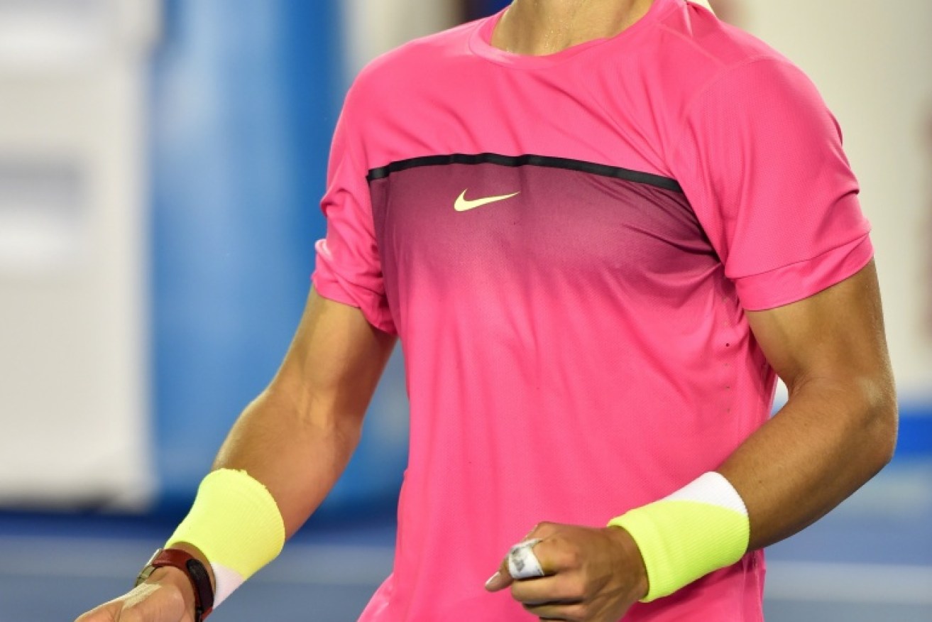 Nadal struggled through his second-round tussle but benefited from some impressive sportsmanship. Photo: Getty