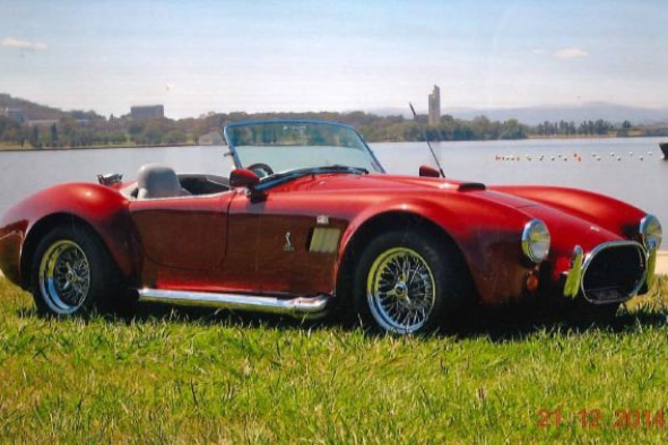The home-built AC Cobra in front of Lake Burley Griffin last month.