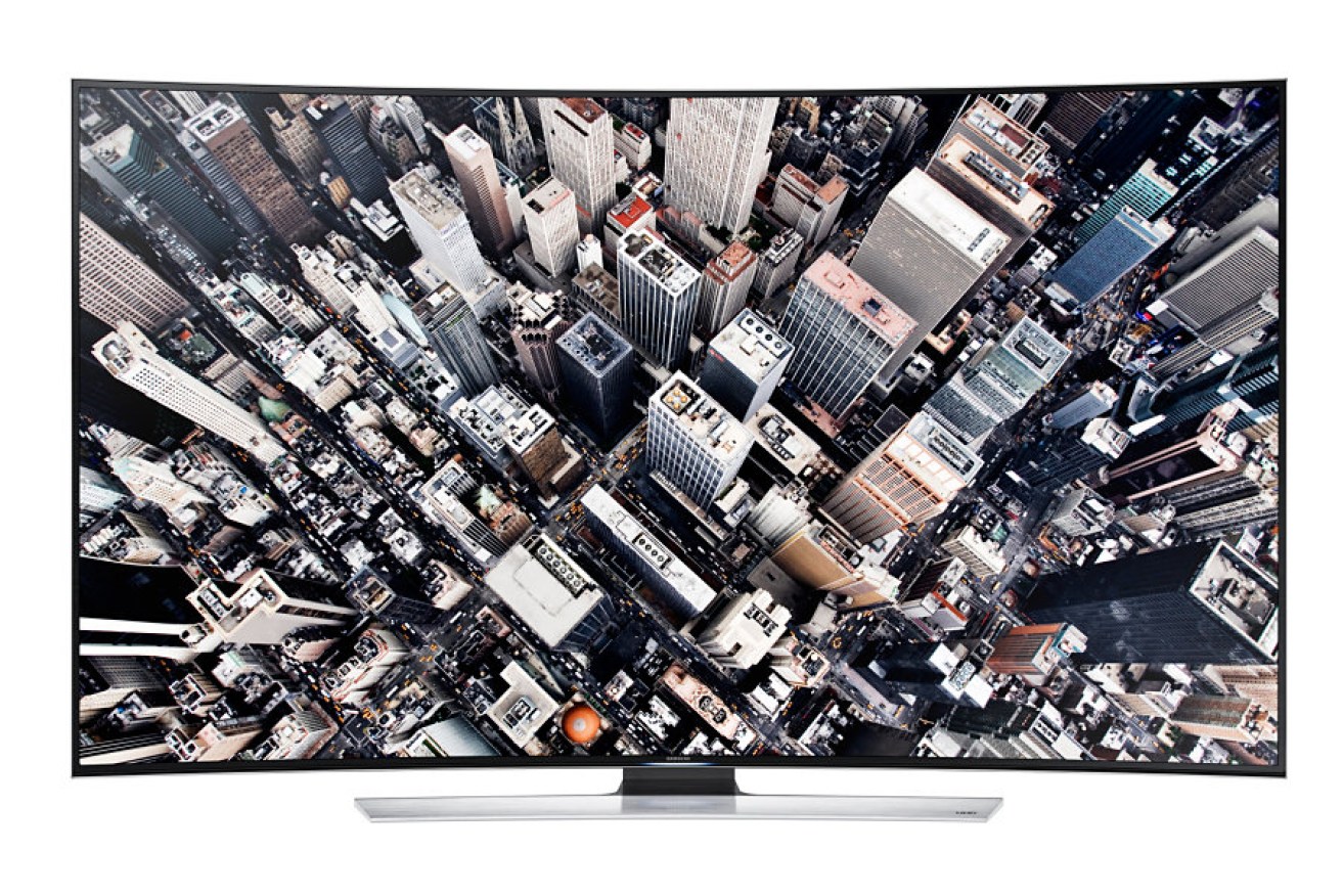 Samsung's UHD offerings include curved screen televisions.