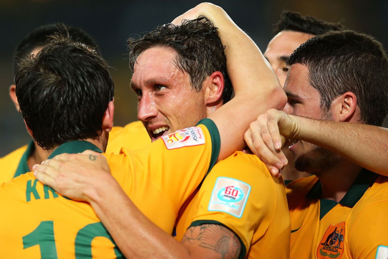 Mark Milligan in his heyday with the Socceroos. 