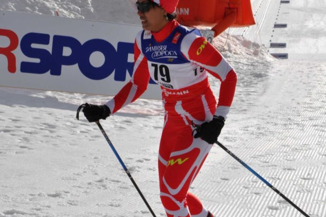 The former marathon runner only started skiing four weeks ago. Photo: ABC