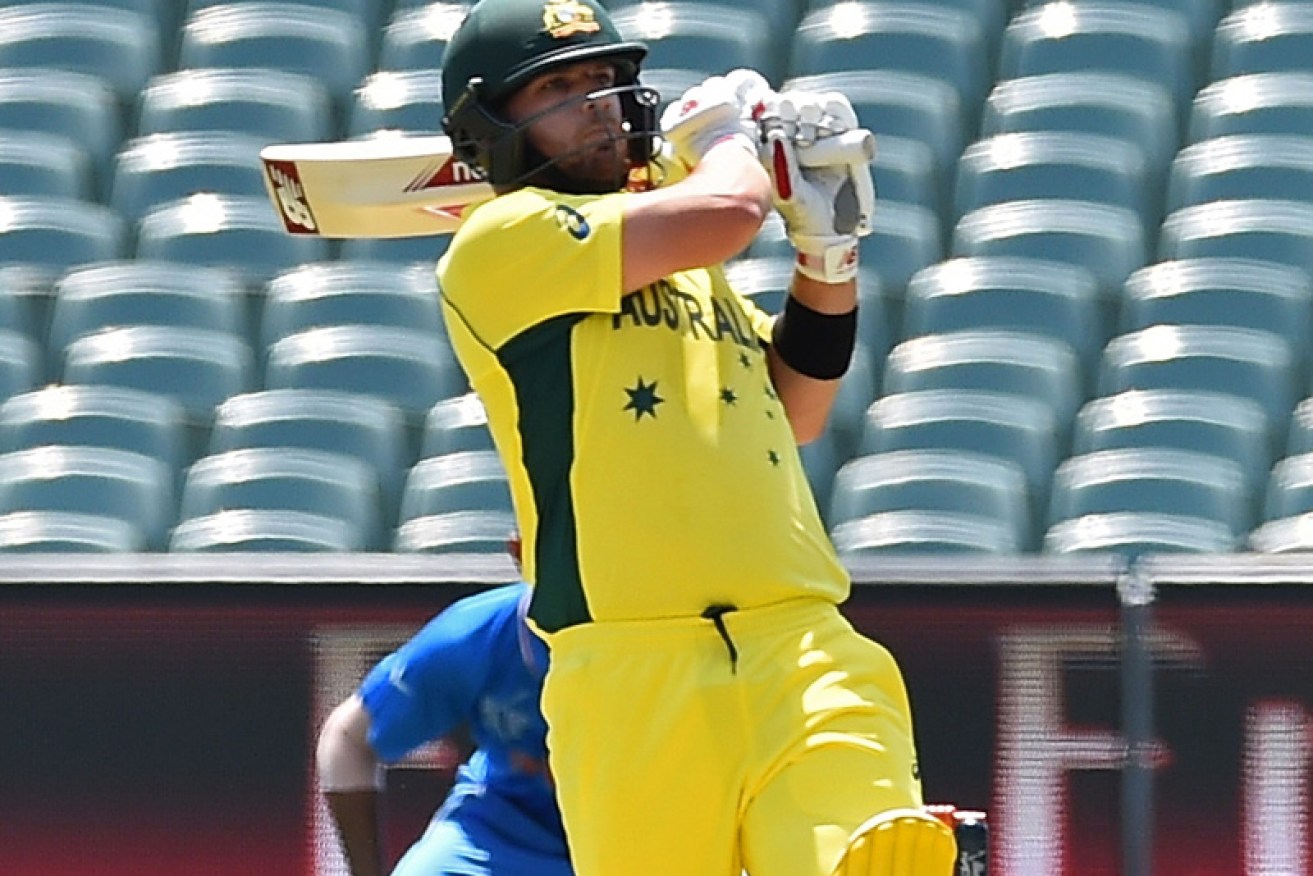 Finch hit more sixes in an innings than Bradman did in a career. Photo: AAP