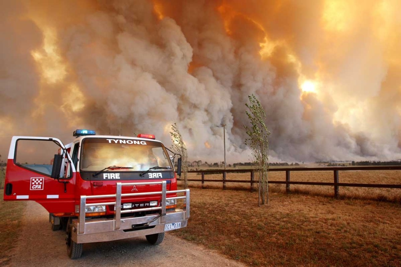 Black Saturday fire sweeps through Victoria.  Photo: AAP