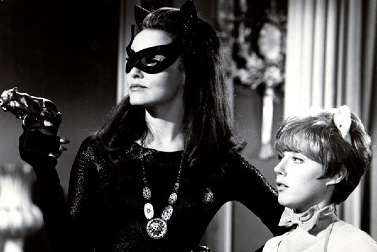 Gore (left) in Batman in 1967 with Julie Newmar.
