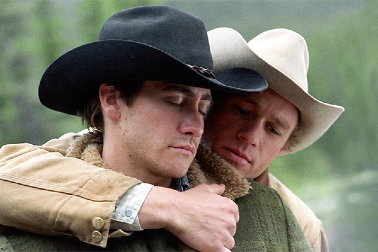 Jake Gyllenhaal and Heath Ledger in the should-have-won best film Brokeback Mountain.