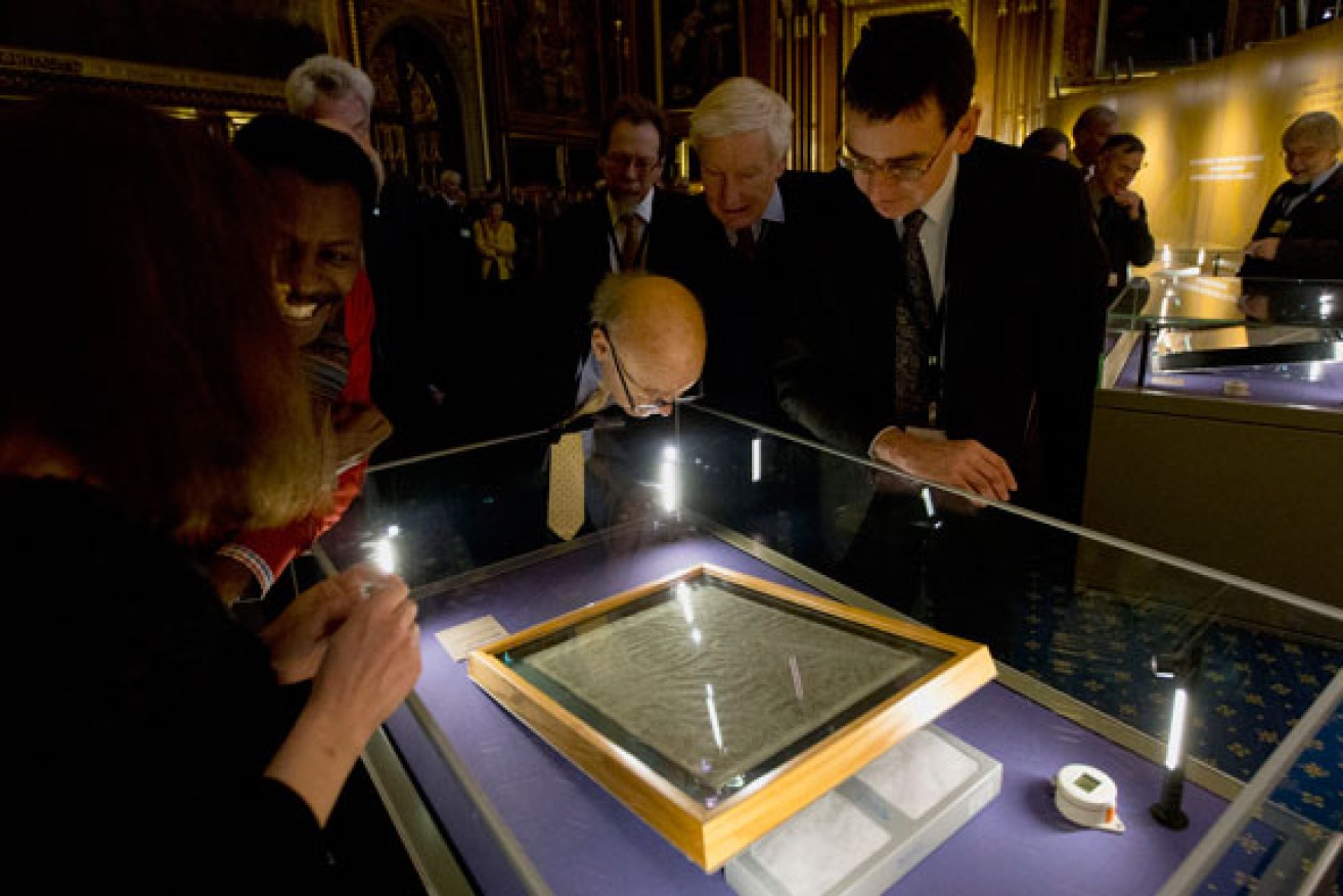 The priceless Magna Carta was on display in its glass case when the alarms begin to ring.