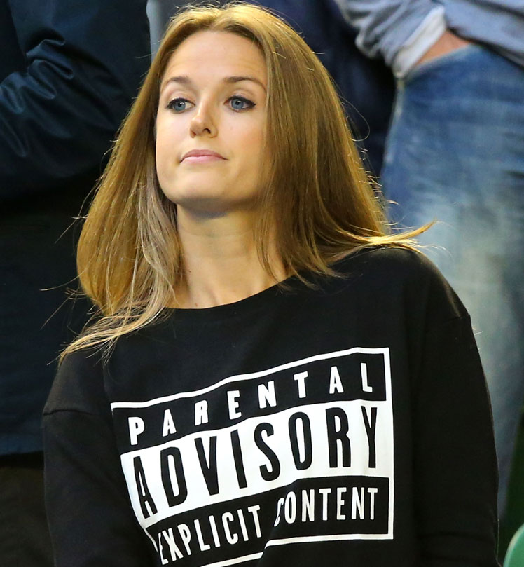 Kim Sears and the 'topical top' she wore at Sunday night's final. 