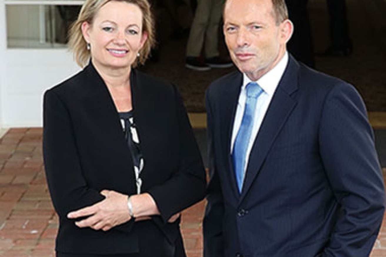The Prime Minister with his second Cabinet minister, Susan Ley. Photo: Getty