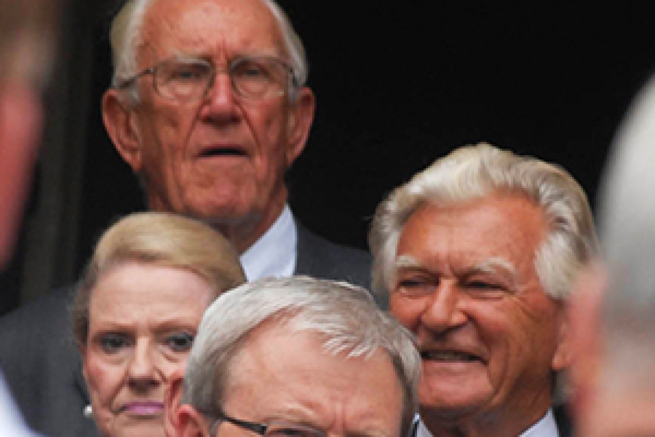 Malcolm Fraser stood out both politically,and physically. Photo: AAP