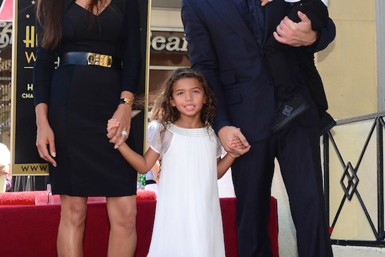 Diesel with Jiminez and their two eldest children in 2013. Photo: Getty