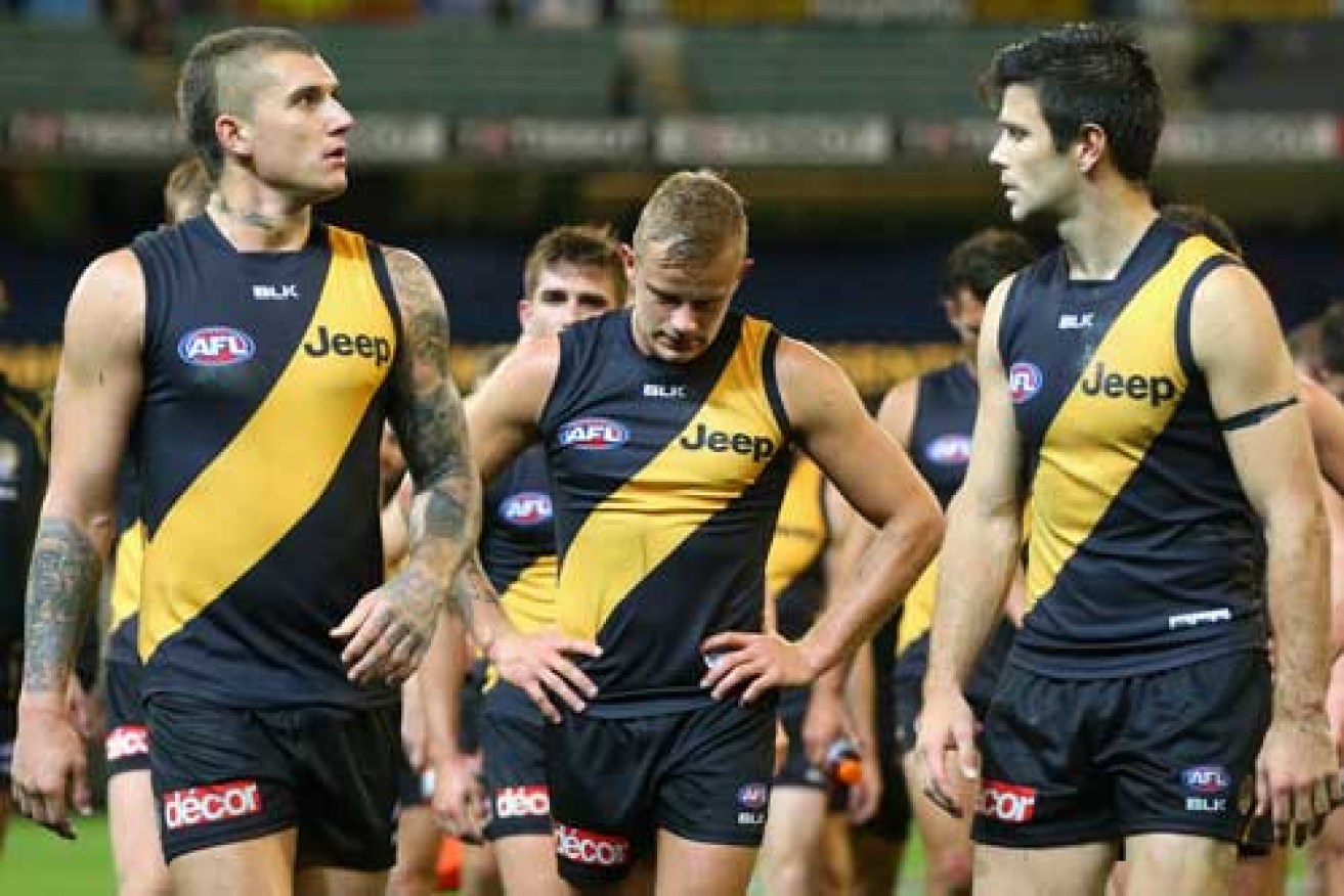 Richmond leave the MCG after Friday night's loss to Melbourne. Photo: Getty