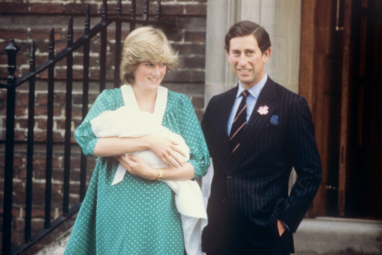 A very young Prince William accompanied Princess Diana and Prince Charles. Photo: AAP
