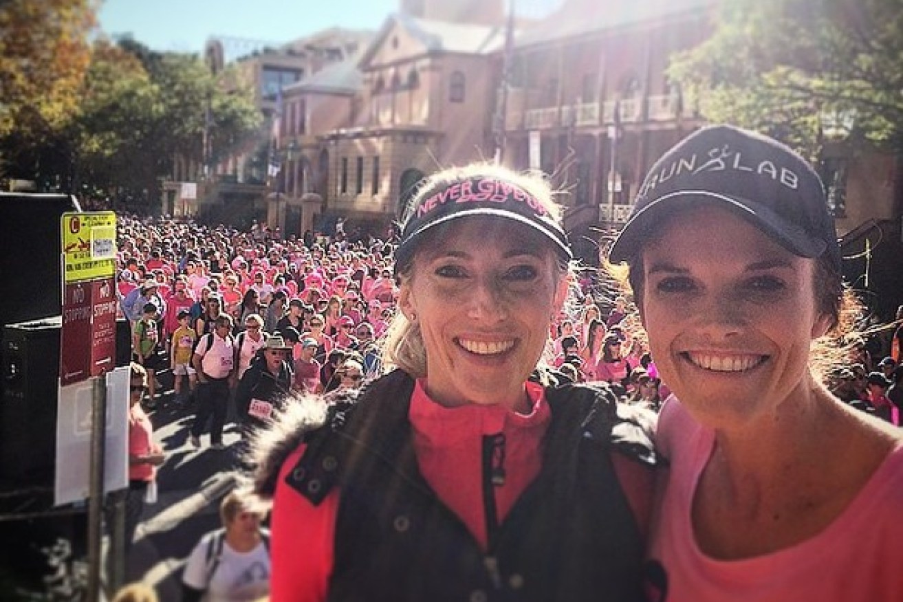 Olympian Eloise Williams and Personal Trainer Amelia Phillips at the starting line. Source: Twitter